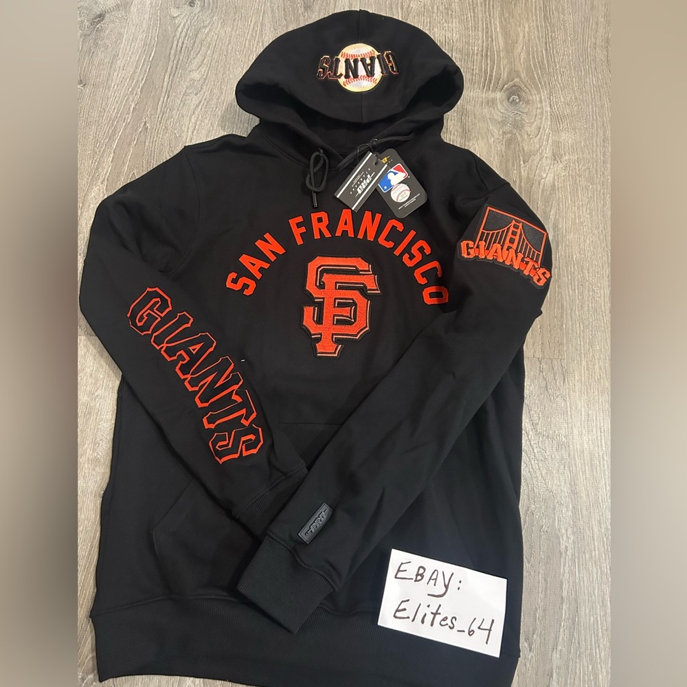 Pro Standard San Francisco Giants Embroidered Patch Stacked Hoodie NWT